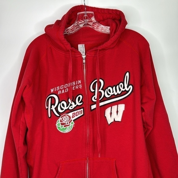 Signature Sportswear Wisconsin Badgers Rose Bowl Full Zip Hooded Sweatshirt XL - Picture 2 of 9